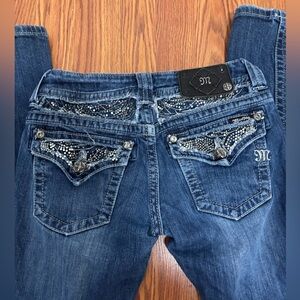 Miss me low rise embellished bootcut jeans